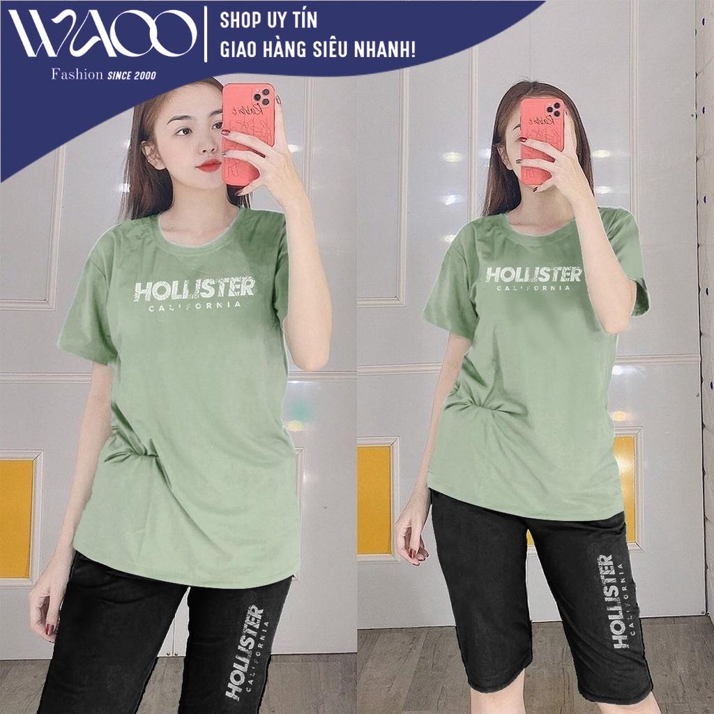 Đồ Bộ Mặc Nhà Nữ Quần Lửng Bigsize Thun Cotton Thể Thao Đẹp Dễ Thương Cute, Mặc Ngủ Đi Chơi DBN26