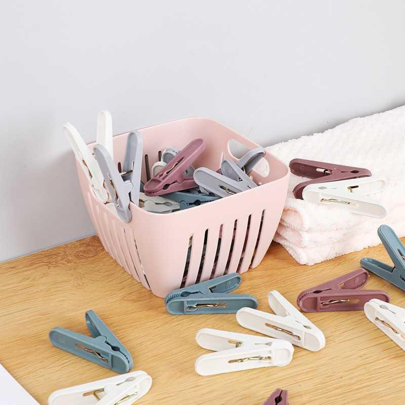 Set 24 Kẹp Quần Áo Chắc Chắn Có Tặng Kèm Rổ Đựng