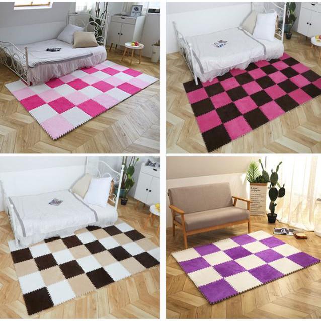 Thảm Xốp Ghép Chống Trượt Mặt Nhung Mềm kt 30*30*1cm