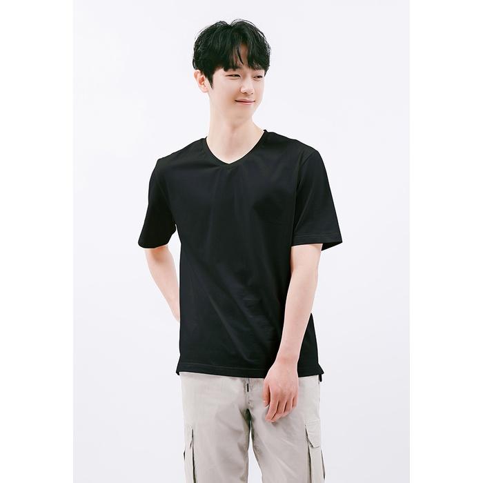 ÁO THUN TRƠN CỔ TIM NAM - BASIC PLUS V NECK T-SHIRT FOR MEN - LM21162001
