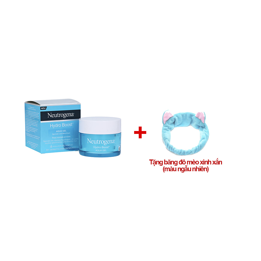 Combo Kem Dưỡng Ẩm Cấp Nước Neutrogena Hydro Boost 50g tặng kèm băng đô mèo xinh xắn màu sắc ngẫu nhiên