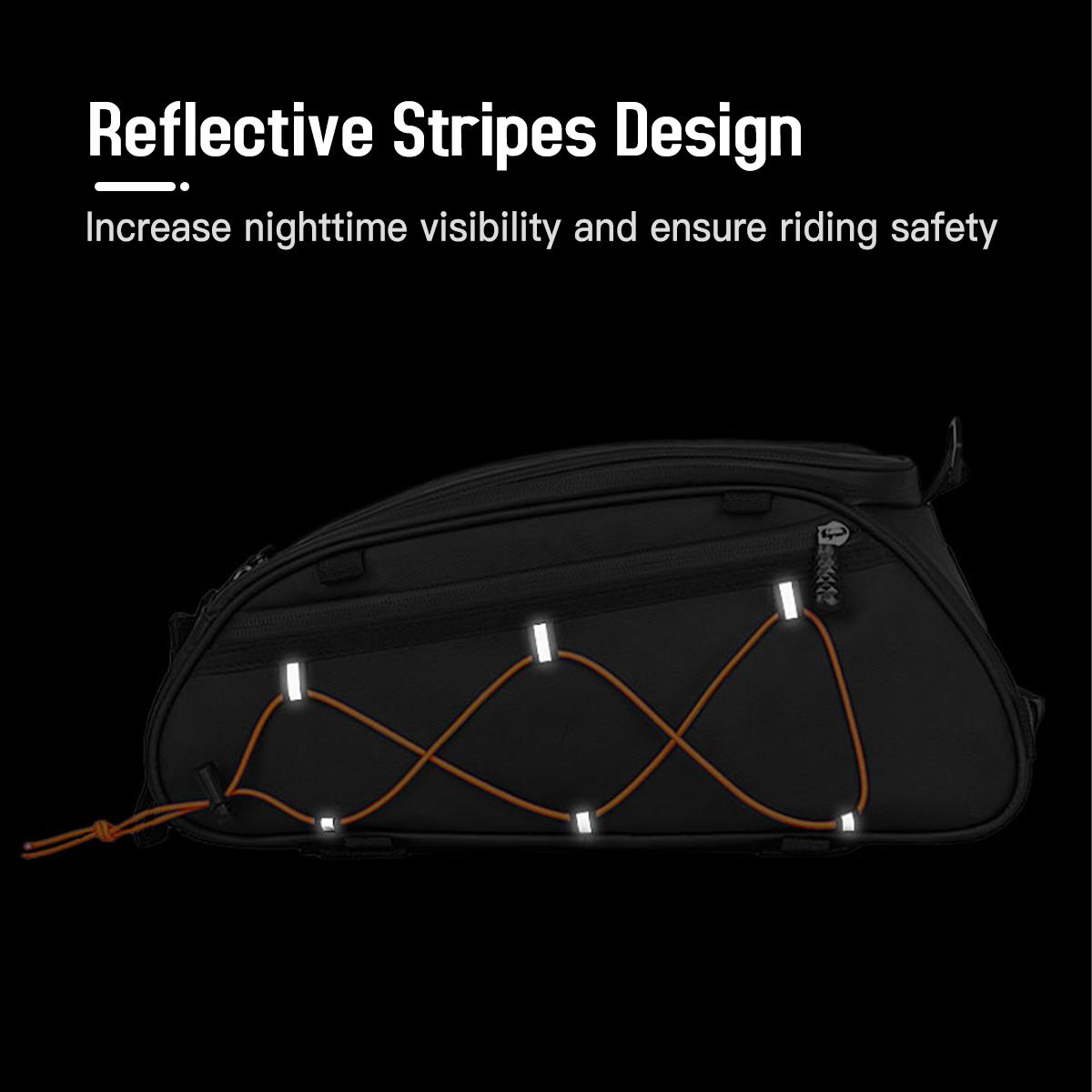 RZAHUAHU 3-in-1 Bike Rack Bag Trunk Bag Waterproof Bicycle Rear Seat Bag Cooler Bag with 2 Side Hanging Bags Cycling Cargo Luggage Bag Pannier Shoulder Bag