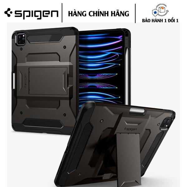 Ốp Lưng Dành Cho iPad Pro 12.9  SPIGEN Case Tough Armor Pro Độ bền cao, đạt các tiêu chuẩn về chống shock và các tiêu chuẩn về Drop Test - Hàng Chính Hãng