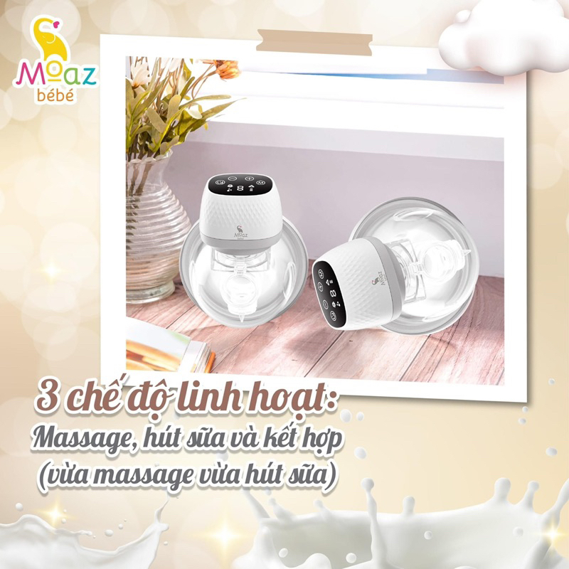 Set 2  chiếc máy hút sữa rảnh tay Moaz BéBé MB - 061 Bảo hành 12 tháng