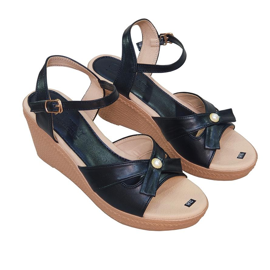 Giày Sandal Nữ Đế Xuồng HÀ NAM Da Bò Thật Thời Trang Cao Cấp 7cm DNU2149