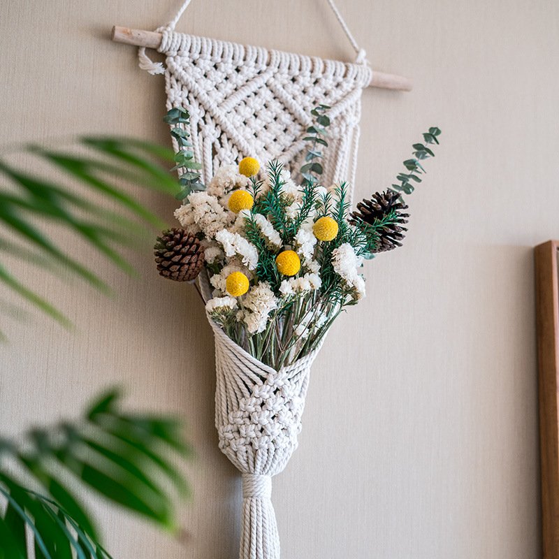 Thảm dệt Giỏ hoa Dreamcatcher vintage sang trọng