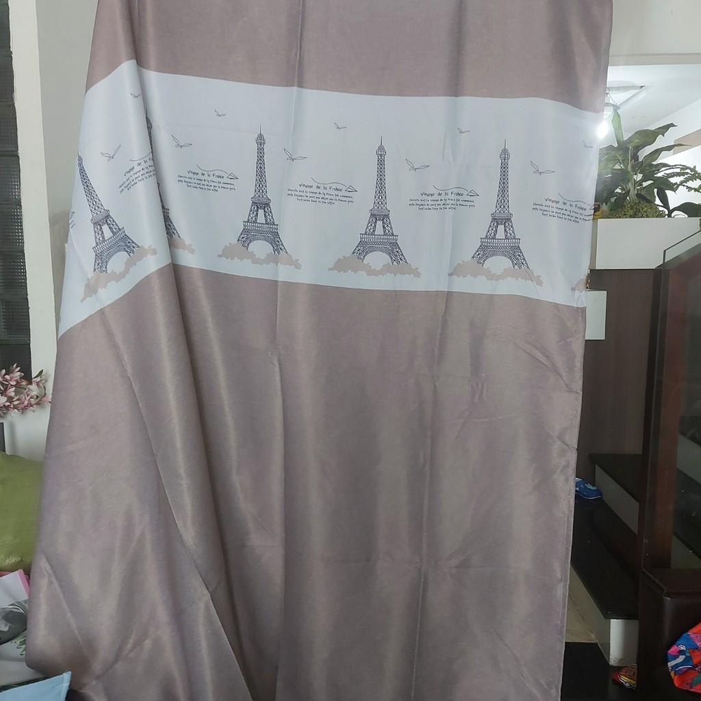 Rèm cửa rèm che nắng tháp paris xám cao 2m (nhiều size)