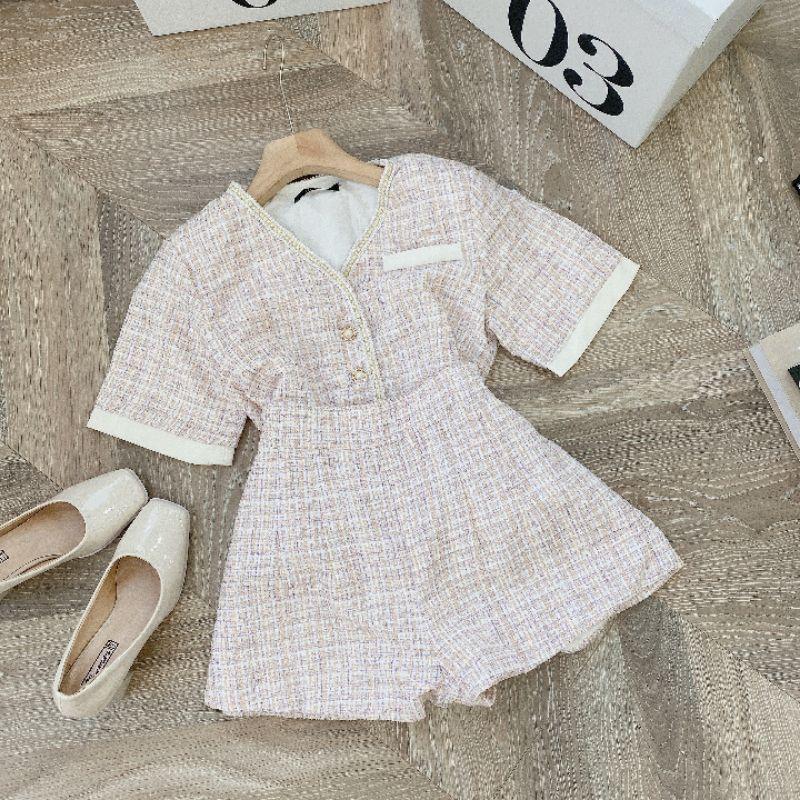 Set tweed áo và quần