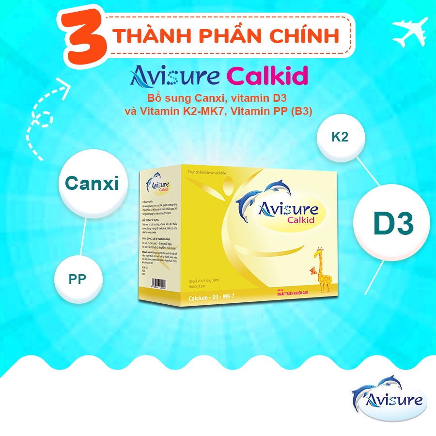 Avisure Calkid Canxi hữu cơ cho bé cao lớn vượt trội