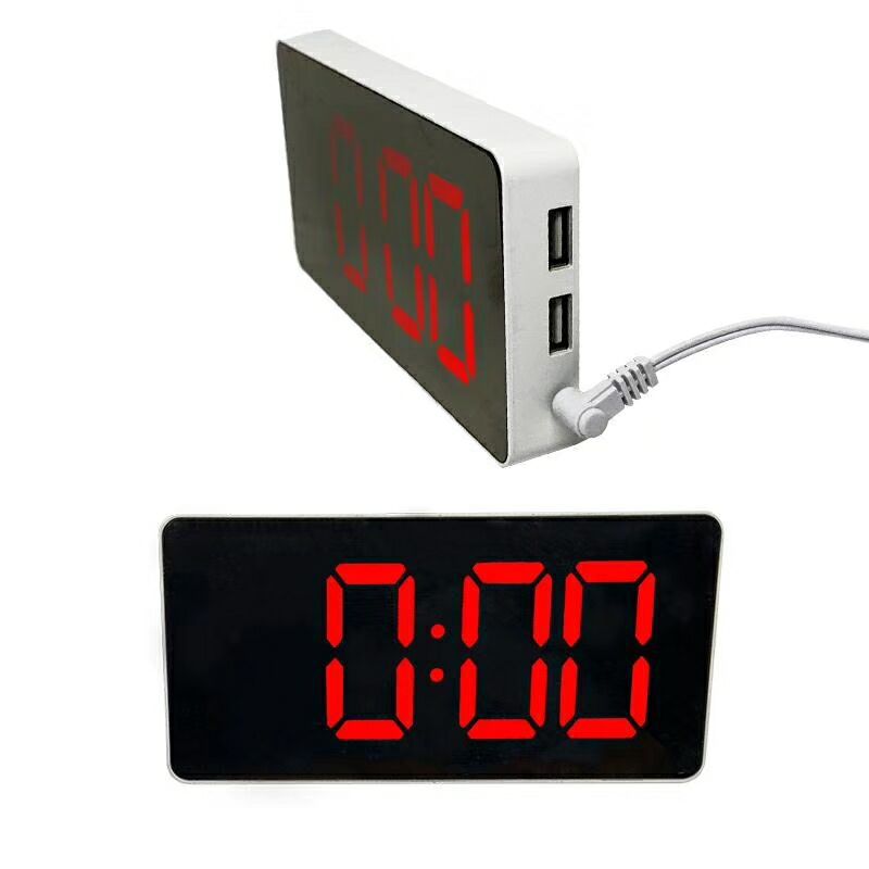 Đồng hồ để bàn hiển thị màn hình LED  cao cấp, sang trọng ( Tặng kèm bộ 6 con bướm dạ quang phát sáng )