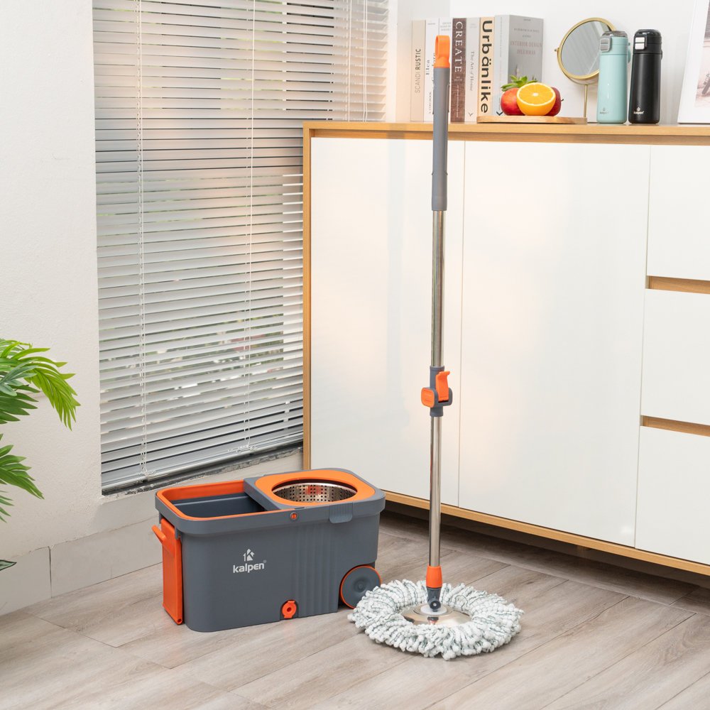 Bộ cây lau nhà xoay 360 độ Kalpen G5 tặng kèm 2 bông lau - Hàng chính hãng