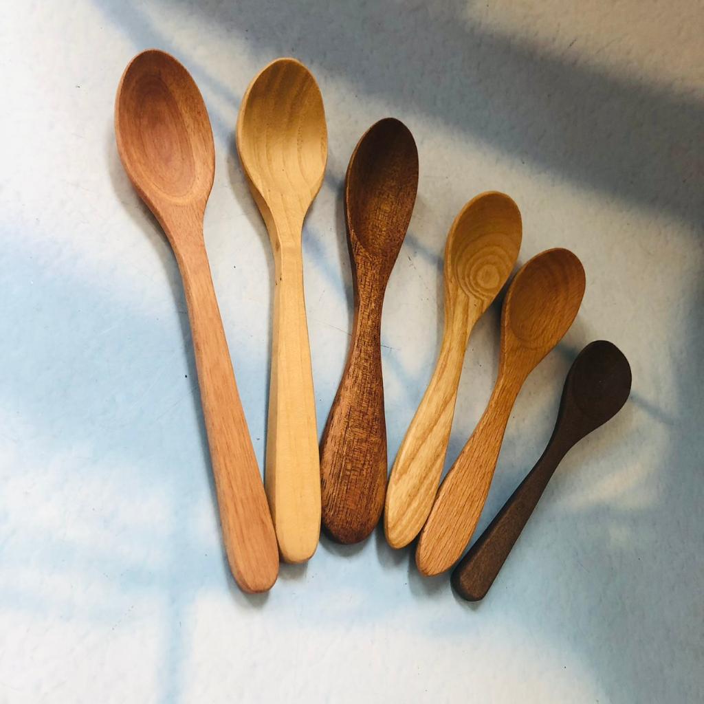 Thìa/Muỗng Gỗ Nhỏ Xinh, Thìa Ăn Chè, Soup, Nhiều Cỡ, Phụ Kiện Bàn Ăn, Chụp Ảnh Decor
