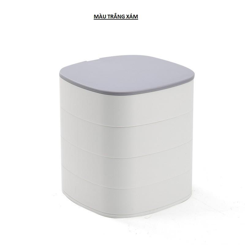 Hộp để đồ trang sức xoay được 360° bằng nhựa ABS Cứng Cáp, Nhiều Màu