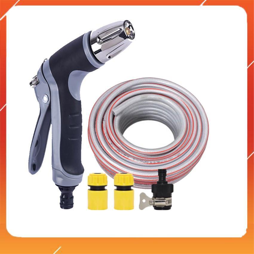 Bộ dây và vòi xịt rửa xe tưới cây tăng áp 15m 206817