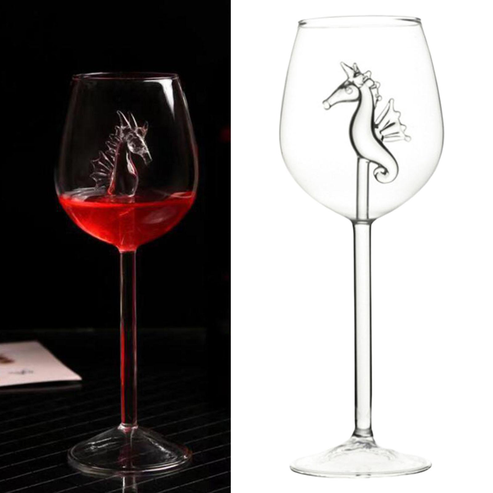 Creative Red Wine Glass 300ml High Borosilicate Glass Cup Goblet for Wedding Restaurant