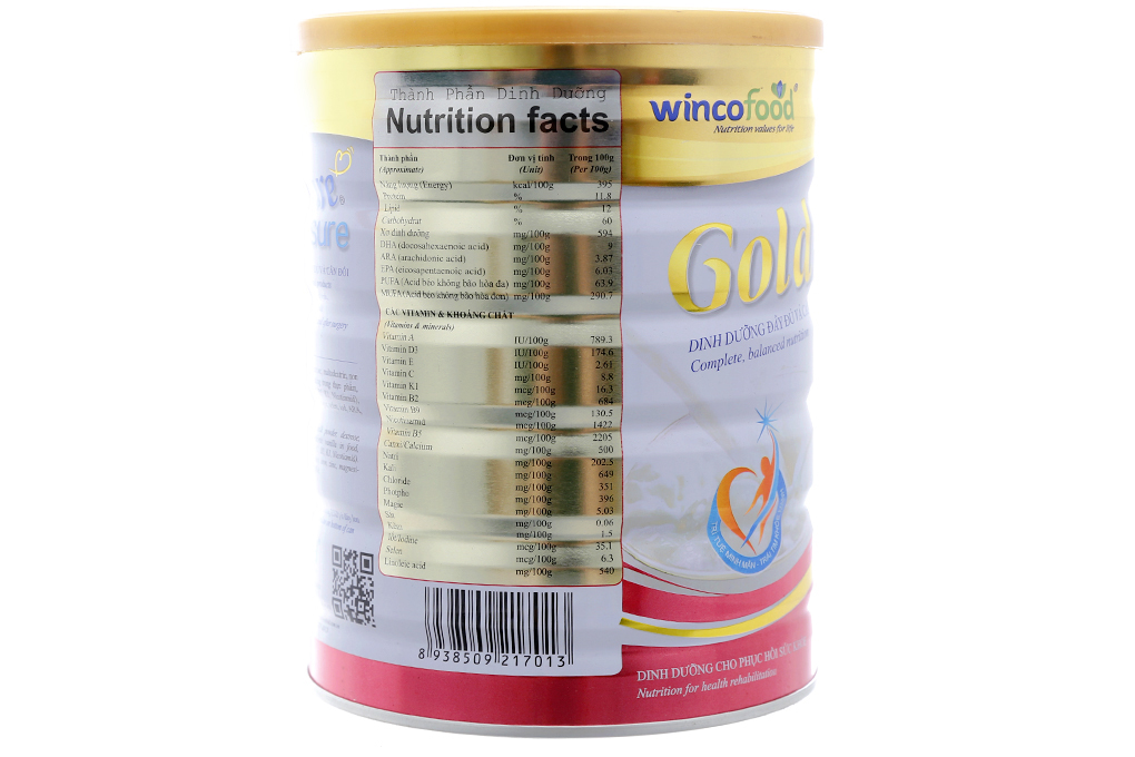 Sữa bột Wincofood Goldcare Sure Dinh dưỡng đầy đủ và cân đối  (từ 30 tuổi trở lên)