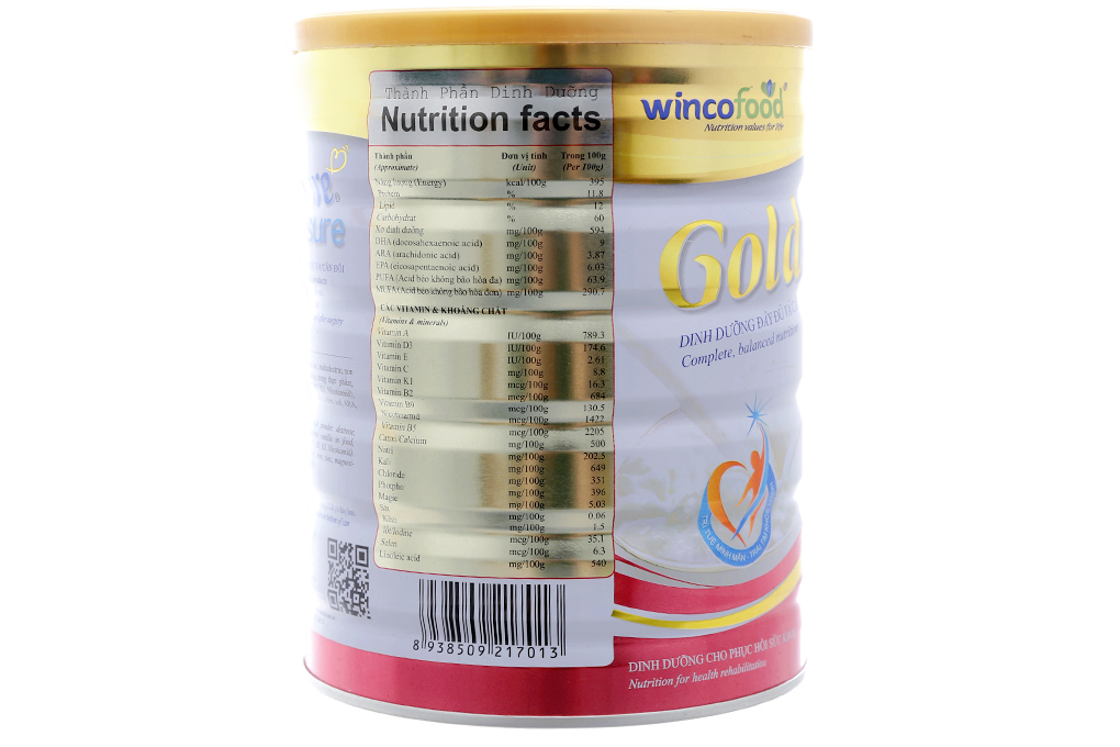 Sữa bột Wincofood Goldcare Sure Dinh dưỡng đầy đủ và cân đối (từ 30 tuổi trở lên)