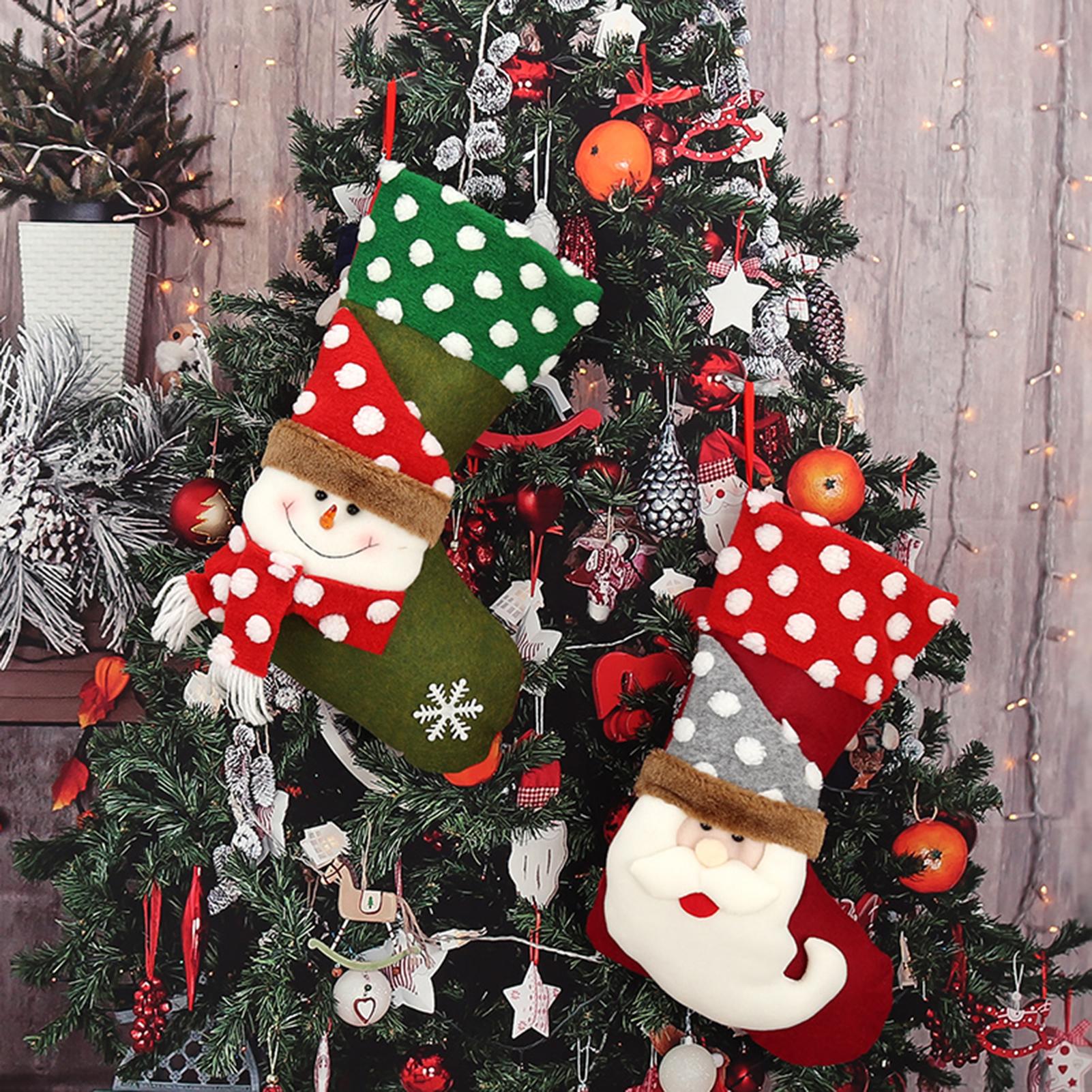 Set 2 Vớ Treo Cho Trang Trí Giáng Sinh Và Ngày Lễ Gia Đình Xmas Nhiều Kiểu Dáng