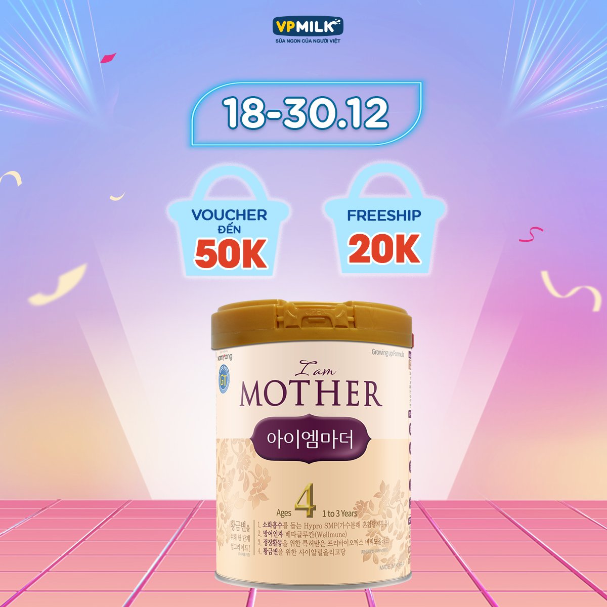 Sữa Bột Namyang I Am Mother 4 800g