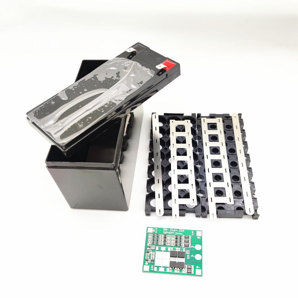 12V7Ah 8Ah10Ah12Ah Thay thế Axit-Chì cho Vỏ Pin Lithium Máy phun điện Nhựa Đặc biệt 18650 Hộp Lưu trữ Xanh Đen Màu sắc: hộp đựng màu xanh lá cây