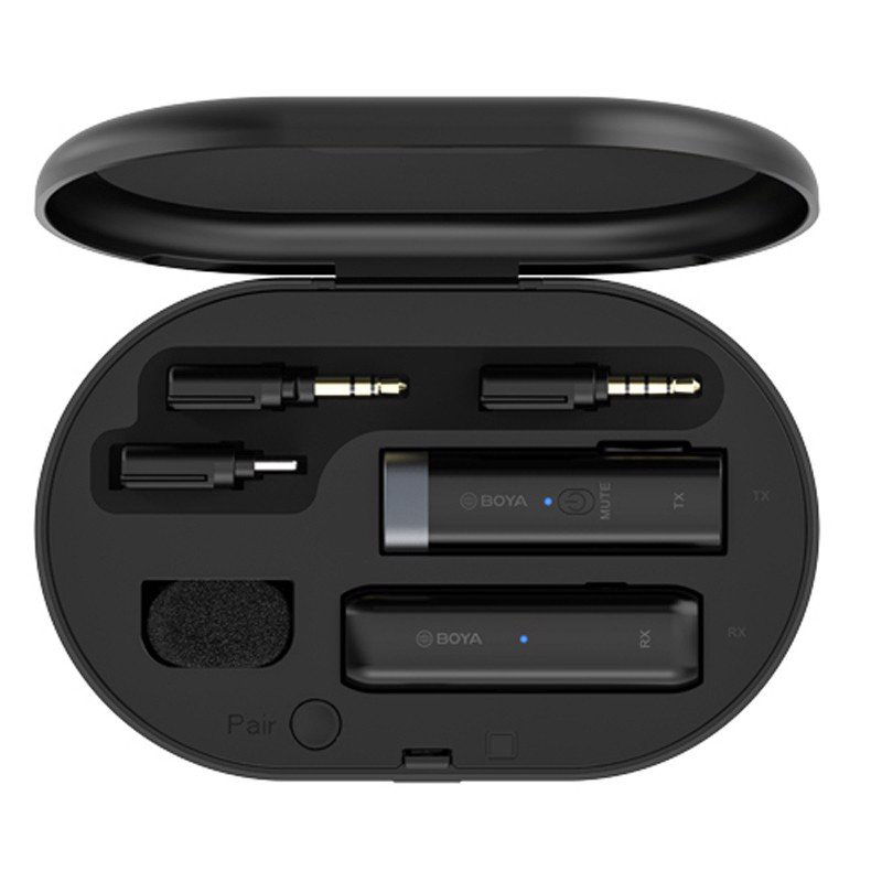 Boya BY-WM3D/U - Micro Thu Âm Không Dây True-Wireless Cho Các Thiết Bị IOS, Android Smartphone, Cameras - hàng chính hãng