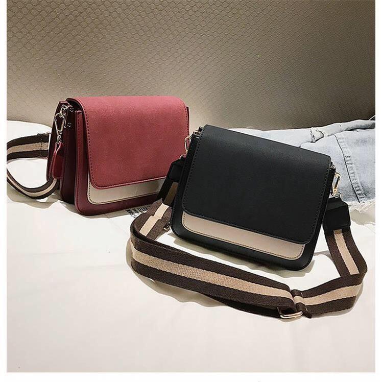 TÚI ĐEO CHÉO MINI ULZZANG THỜI TRANG NỮ PHỐI 2 MÀU DÂY ĐEO CHÉO BẢN TO PHỤ KIỆN THỜI TRANG