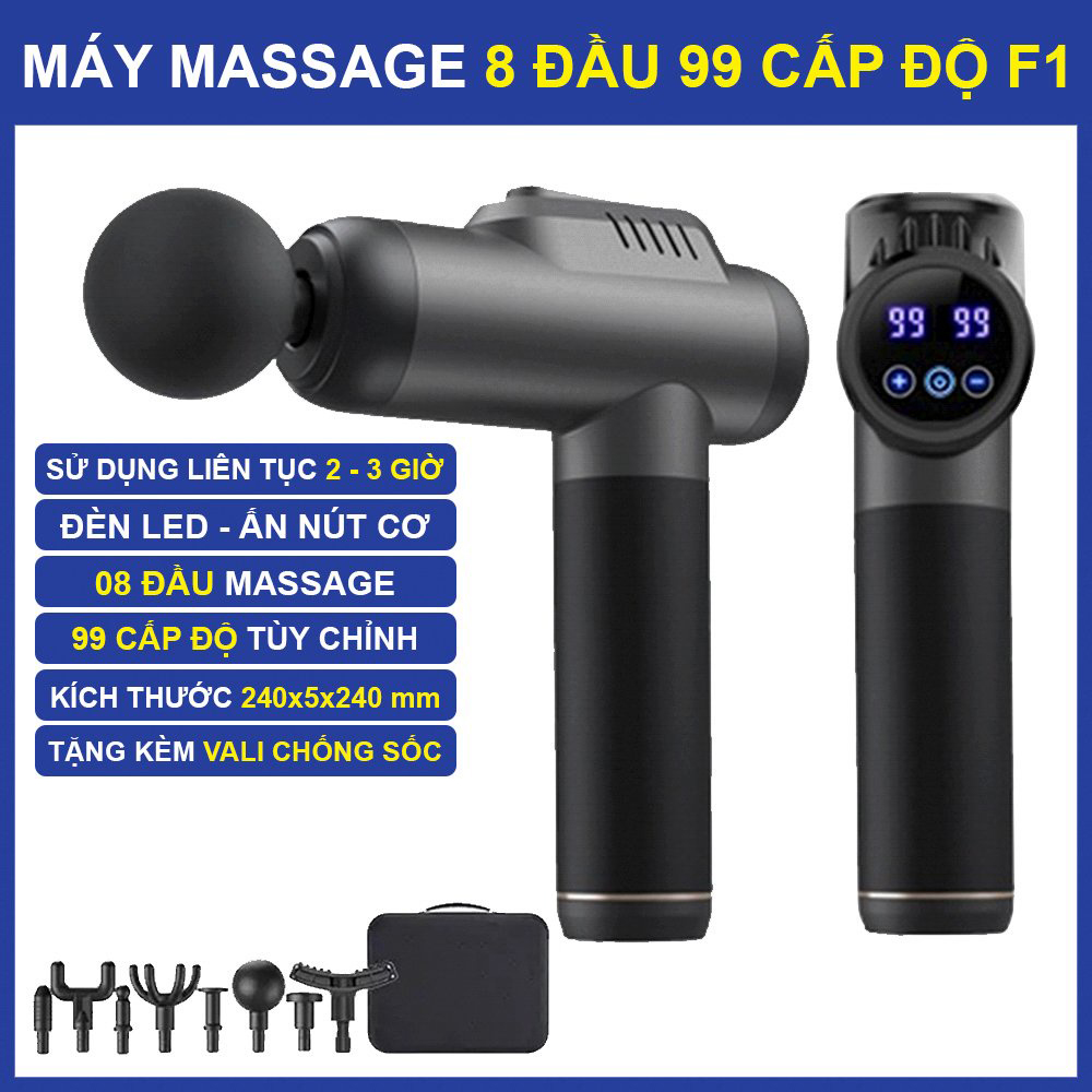 Máy Massage Cầm Tay Konka A8 Massage Đa Năng 99 Cấp Độ Hỗ Trợ Thư Giãn Giảm Đau Nhức Cơ Bắp, Tặng Kèm Túi Đựng Cao Cấp