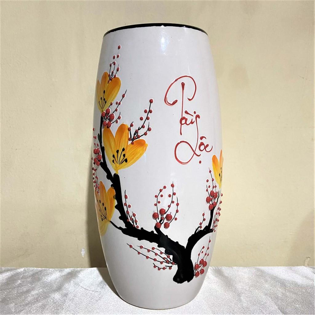 Bình Bông Sứ Cắm Hoa Tài Lộc Cao 24cm
