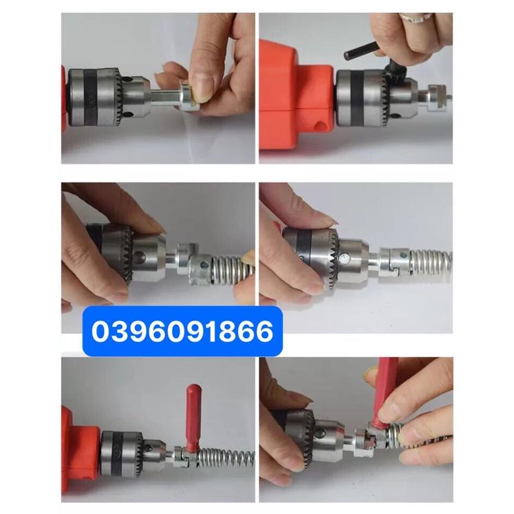 Dây thông tắc cống dùng cho máy khoan phi 16