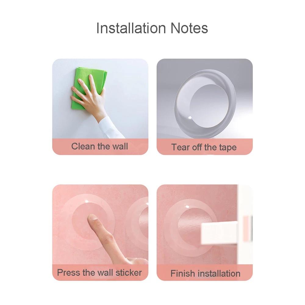 Miếng Đệm Silicone Trong Suốt Dán Tường Chặn Cửa, Chống Va Đập Cánh Cửa, Nhỏ Gọn Mềm Mại Và Siêu Dính, An Toàn Trong Gia Đình. Kingler 1700