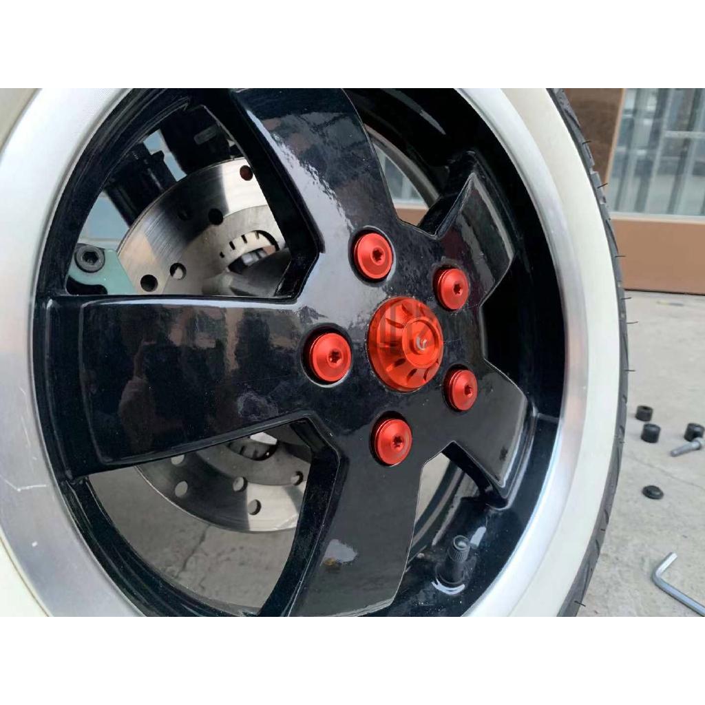 Set nắp ốc CNC lắp bánh xe dành cho Piaggio Vespa GTS GTV 250 300 LX S125 SPRINT Primavera