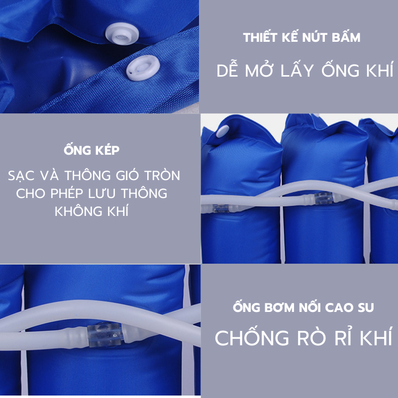 Đệm khí bơm hơi làm giảm tiếp xúc da và giường chống loét, thoáng khí, chống thấm, chính hãng Nikita