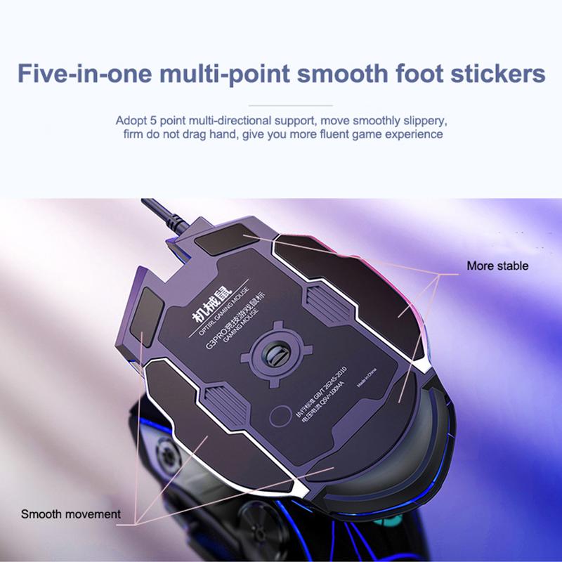 Nghề Nghiệp Chuột Chơi Game Có Dây 7 Nút 2400 DPI Quang USB Chuột Máy Tính Không Dây Chuột Chơi Game Silent Chuột Cho Máy Tính laptop