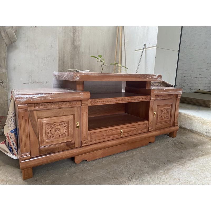 Kệ tivi gỗ xoan đào dài 1m6