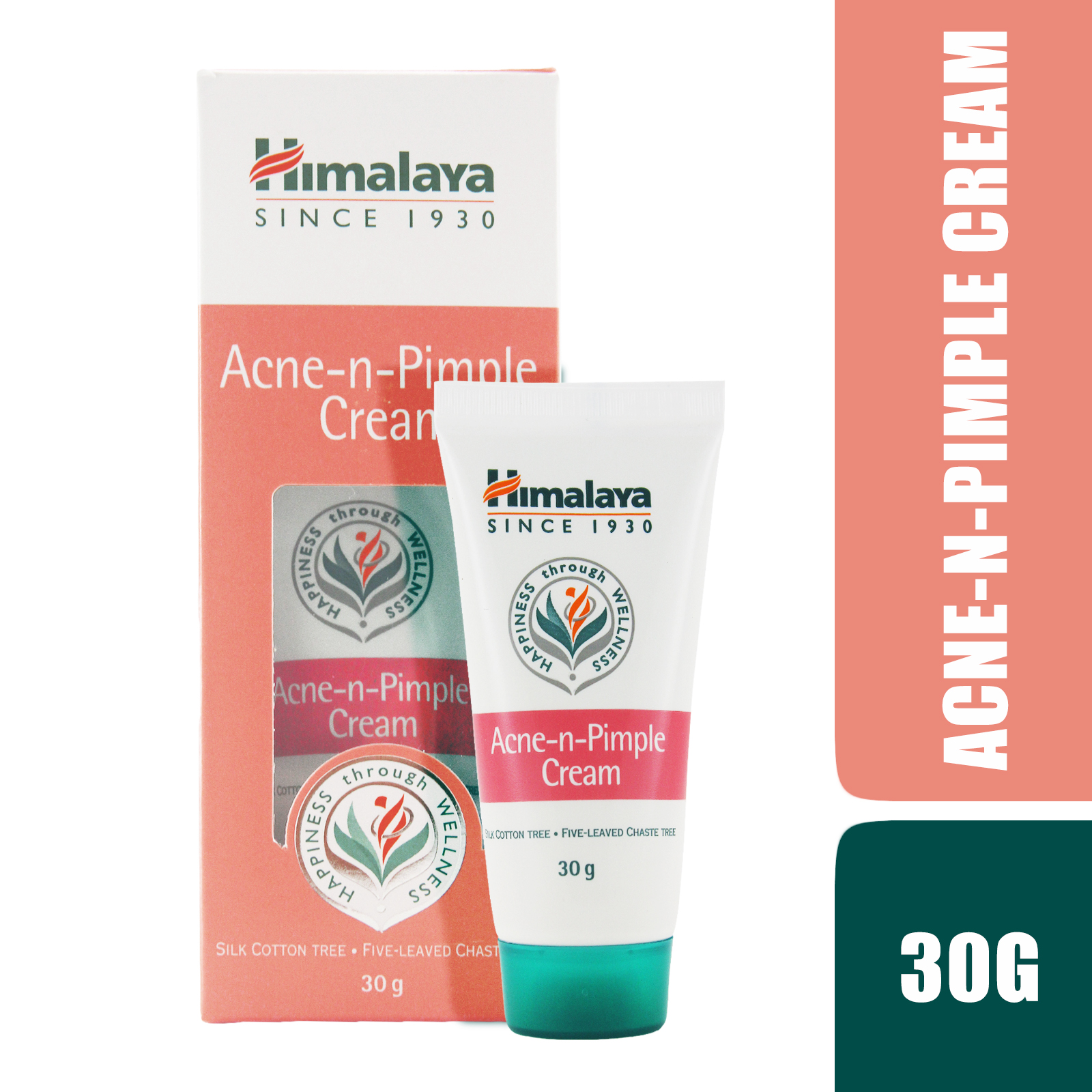 Gel chấm mụn dạng gel loại bỏ và ngăn ngừa mụn viêm, mụn trứng cá - Himalaya Acne-n-Pimple Cream 30g