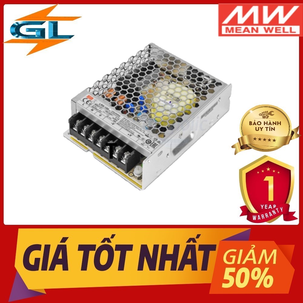 Nguồn tổ ong 24V 4.5A 100W  LRS-100-24 Meanwell - Hàng nhập khẩu