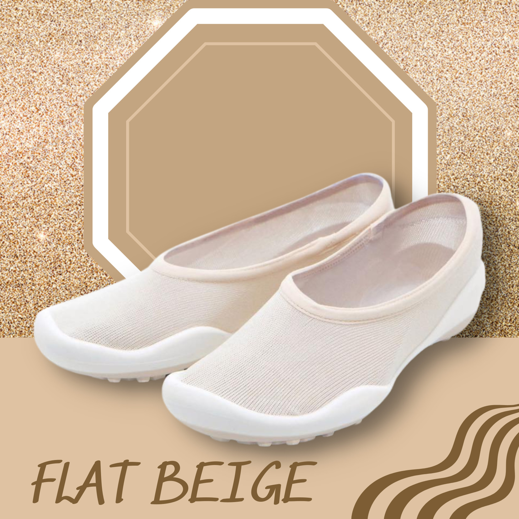 Giày tất người lớn - Flat beige