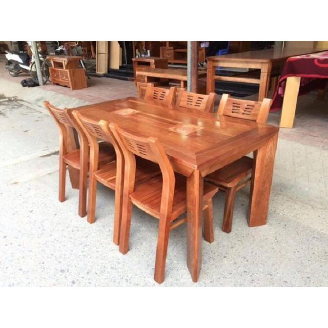 Bộ bàn ghế phòng ăn - gỗ xoan đào