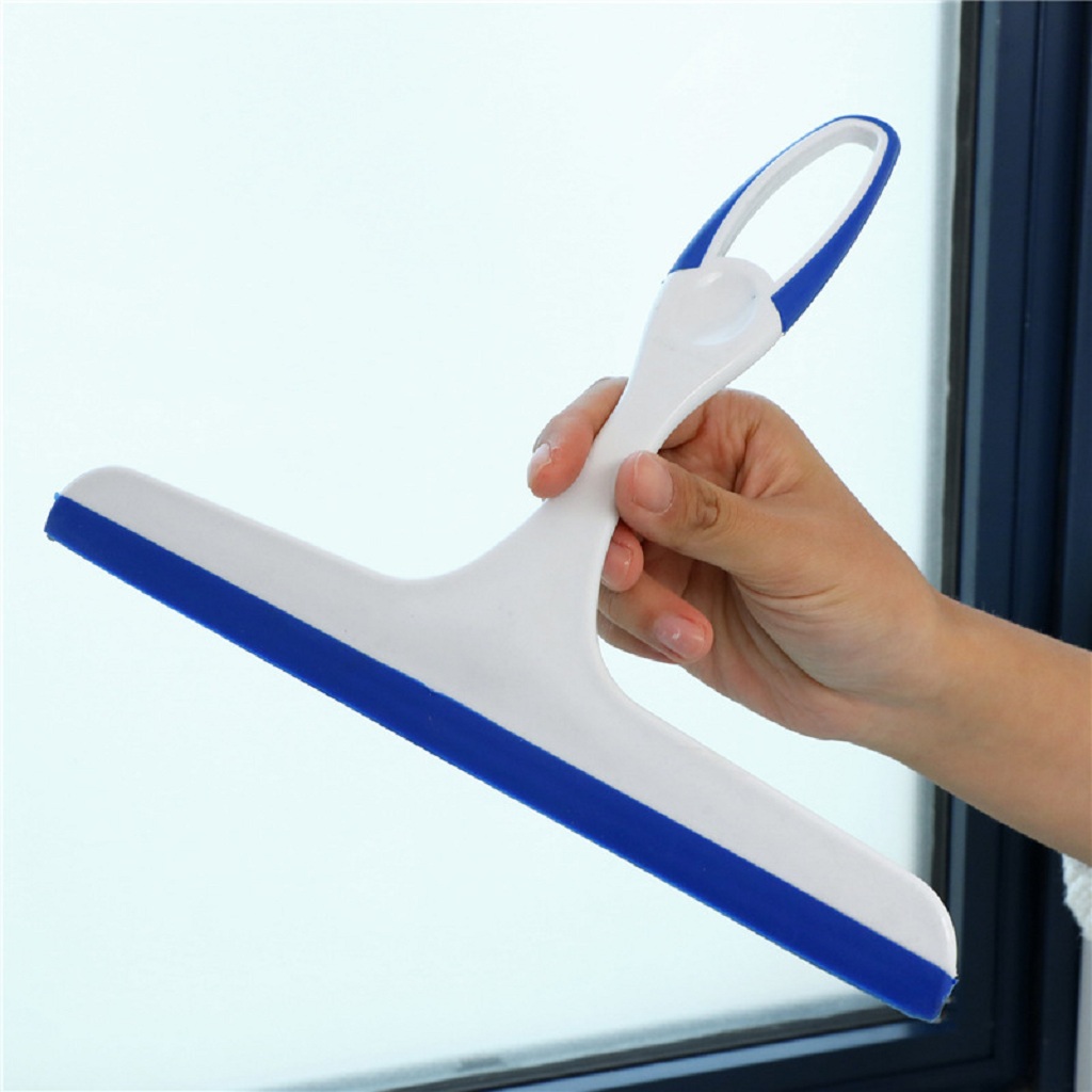 Cây gạt kính, gạt nước mini bằng cao su mềm có tay cầm và lỗ treo tiện dụng, siêu bền và chắc chắn lưỡi 25cm
