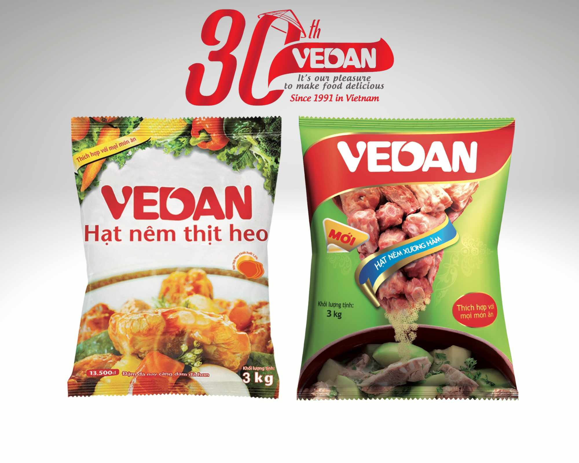 Hạt Nêm Thịt Heo-Xương Hầm VEDAN 3kg