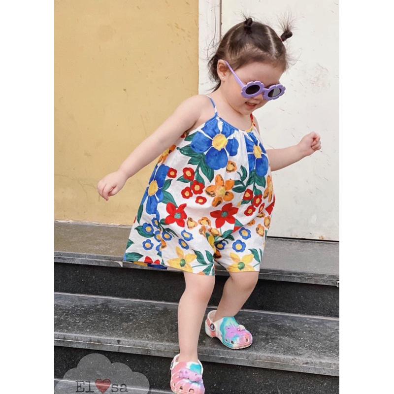 Jump đùi thô mềm, mát hai dây hoa lá