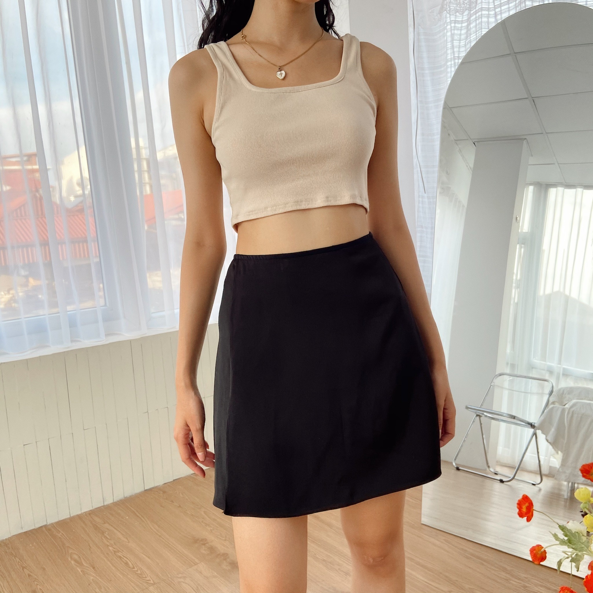 Áo ba lỗ croptop tanktop áo thun dáng ngắn Mia Ritta A2062