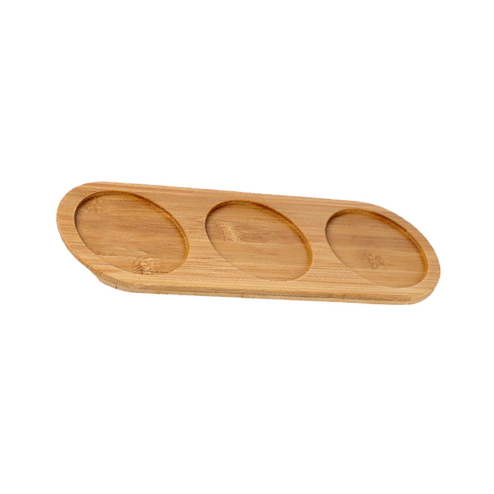 Practical Bamboo Service Tray Durable Food Dispenser Bamboo Food Tray Display Tray Food Platters for Toilet Living Room Outdoors Home Decor
