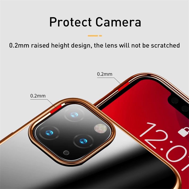 Ốp lưng viền màu mạ crom cho iPhone 11 Pro Max hiệu Baseus Glitter - Hàng nhập khẩu