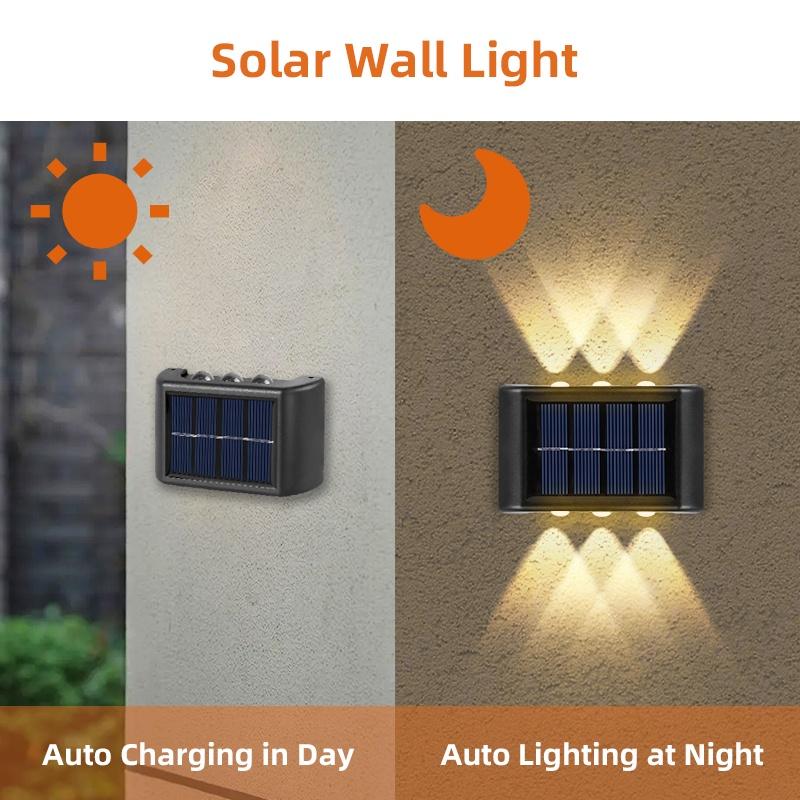 Đèn LED Gắn Tường Sử Dụng Năng Lượng Mặt Trời Chống Nước Tiện Lợi
