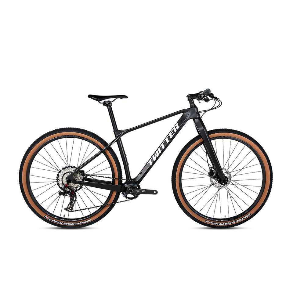 Hot Bán Twitter M6 Xe Đạp 29 Inch 27.5Inch MTB Phanh Đĩa Qua Trục F15×110_R12×148mm SUNSHINE-12S Sợi Carbon Xe Đạp Leo Núi Color: White Size: 29-17 Number of speeds: RS-12S