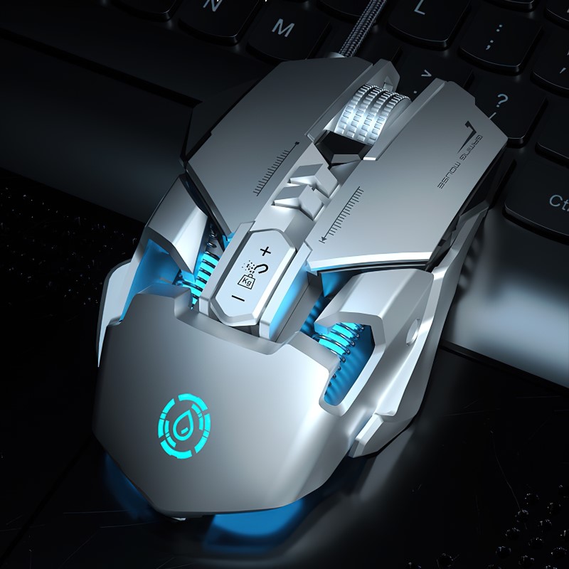 Chuột cơ gaming led RGB 6400DPI - J800 mechanical Gaming mouse