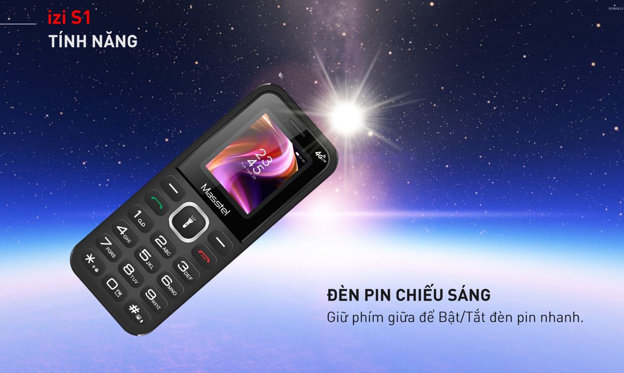 Điện thoại Masstel Izi S1 4G (LTE) Gọi HD Call - Hàng chính hãng