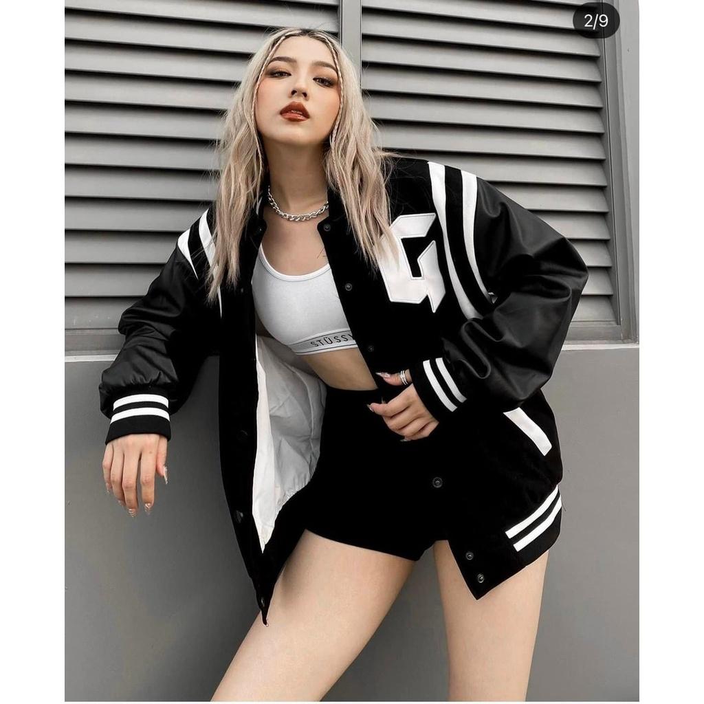 Áo Khoác Bomber Jacket Nhung Gân G Unisex (Ảnh Thật/Có Sẵn),Áo khoác bomber unisex cực phong cách , hàn quốc cho các bạn trẻ