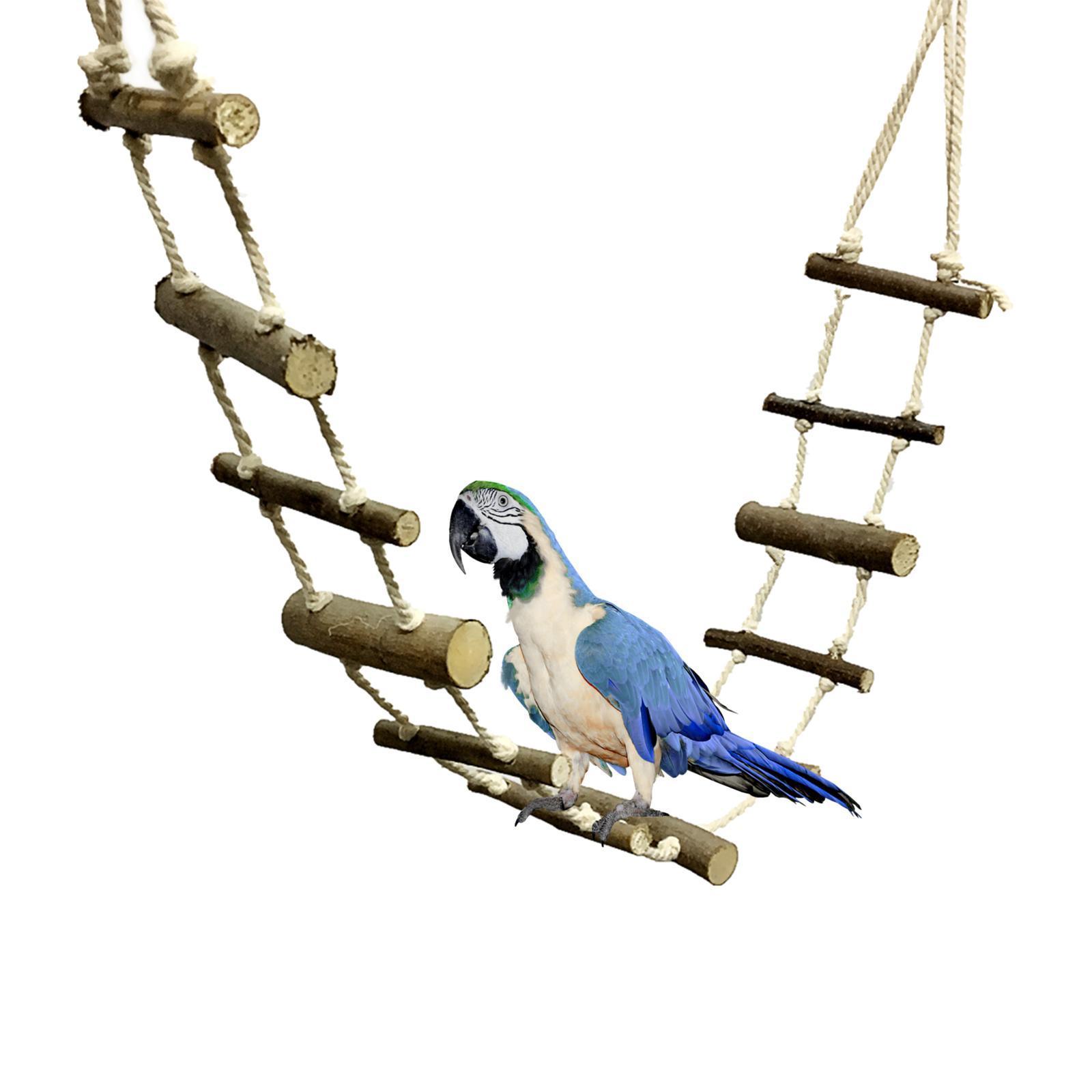Pet Parrot Hamster Climbing Ladder Play Toy Birds Hanging Bridge Rat Mouse